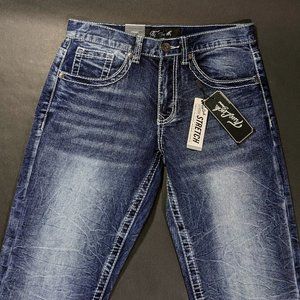 True Luck Men`s Straight Jeans